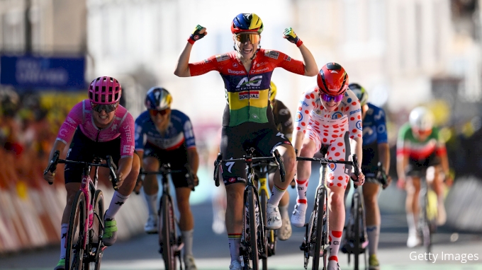 Kim Le Court Sprints To Stage 6 Tour de France Femmes Win